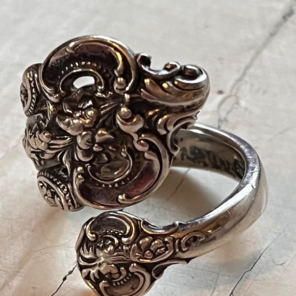Vintage Wallace Sterling Spoon Ring - Picture 6 of 8